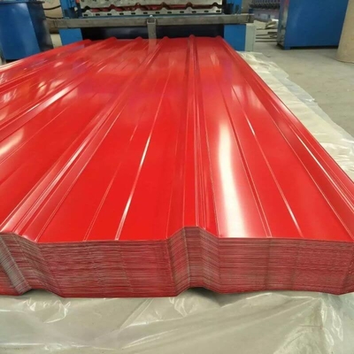 feuille ondulée enduite couvrante enduite de couleur de Gi de la feuille SGCC de couleur de 750mm