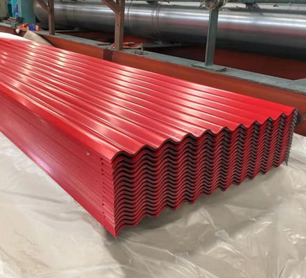 La toiture rouge en métal de SGCC couvre le BSI qu'OIN 14001 colorent la tôle d'acier enduite