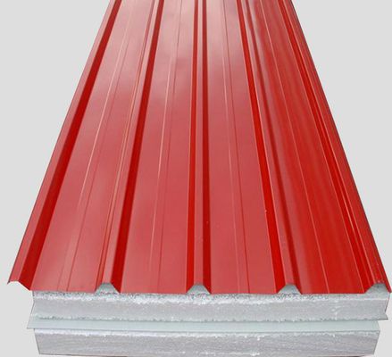 DX51D a enduit couvrir d'une première couche de peinture la feuille SGCC a ridé la feuille de toiture de couleur rouge