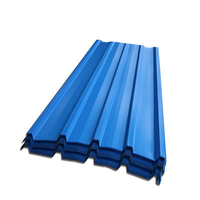 AZ20 a enduit le bleu d'une première couche de peinture couvrant en acier de mesure de la feuille 32 a galvanisé la toiture enduite