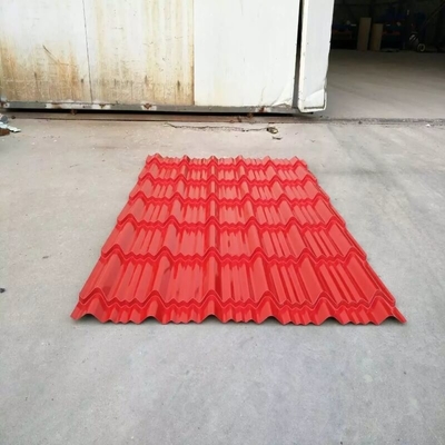 La t-vague a enduit la feuille d'une première couche de peinture de toiture de la feuille Z90 PPGI de toiture ridée