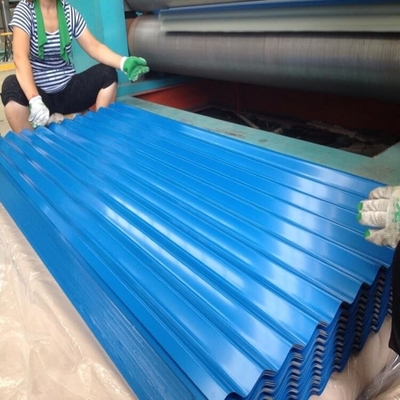 l'épaisseur PPGI de 0.4mm-3.0mm couvrant la feuille a galvanisé la largeur ondulée de 600mm-1250mm