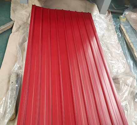 La couleur Z30 de construction a enduit les panneaux rouges de toit en métal de la feuille SGCC 7-30um de toiture