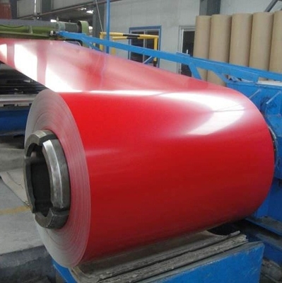 Paillette zéro galvanisée enduite d'une première couche de peinture rouge PPGI 610mm des bobines ISO9001 de feuille en acier de Gi