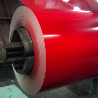 Paillette zéro galvanisée enduite d'une première couche de peinture rouge PPGI 610mm des bobines ISO9001 de feuille en acier de Gi